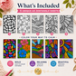 Zentangle Patterned Serenity - Poster Coloring Kit | 5 High-Quality Art Sheets, Coloring Pens | Perfect for Gifting, Return Gift, Play Dates, Art Date
