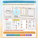 JoGenii Summer Activity Book - 60+ pages of Screen-Free Fun, Learning, Creativity - Digital Download pdf