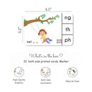 Phonics blends and diagraphs activity Flashcards- Pack of 32