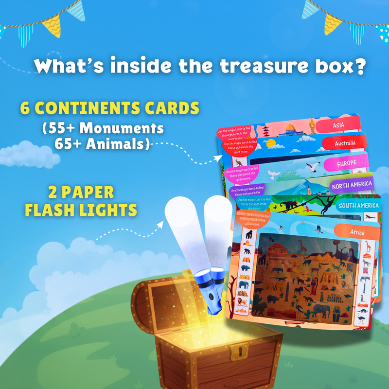 JoGenii I Can Be an Explorer – Seek & Find Activity Kit (Age 4 to 99 Years) ,Fun & Educational Geography Game | No-Mess | STEM Learning | BIS Certified | Screen-Free Play