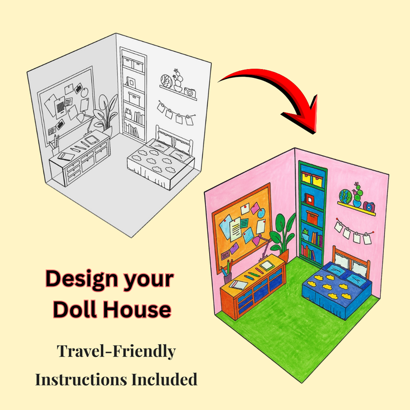 JoGenii DIY 3D Popup Doll House – I Can Be a Home Stylist | 3D Popup Book | Trave-Friendly Busy Book | Pretend Play | Perfect Gift for Girls and Boys (4 - 10 Years)