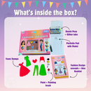 JoGenii I Can Be a Fashion Designer – Stamping Kit - diy kit colouring & painting gift, reusable craft colour set for 3, 3+, 4-5, 5+ year girls, play & learn birthday gift, arts and crafts