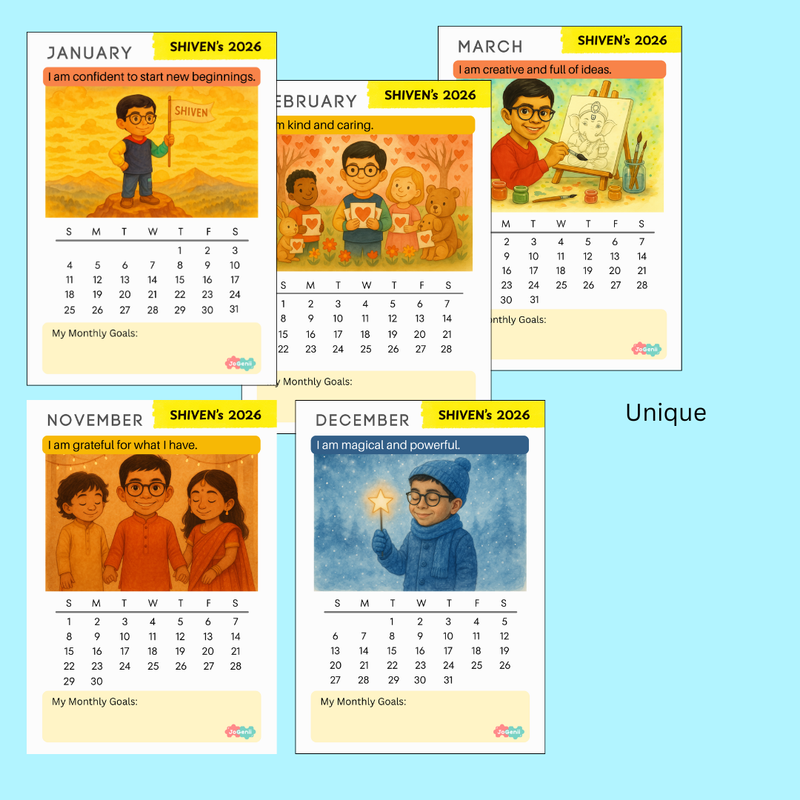 Personalized Calendar 2026 - Desk Calendar for Kids