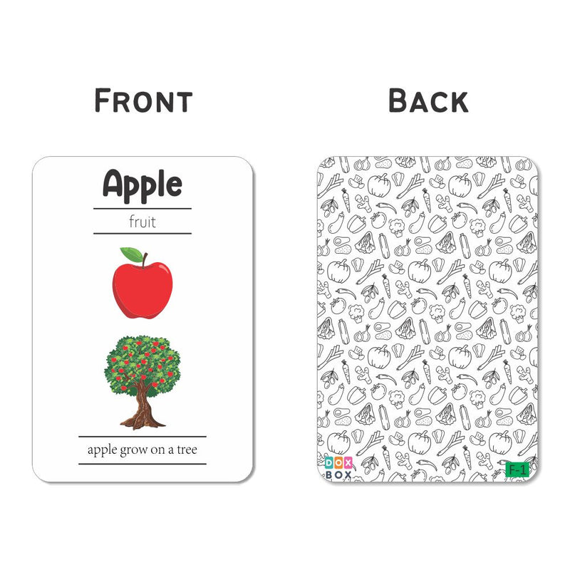 Fruits and Vegetables Flashcards- Pack of 24