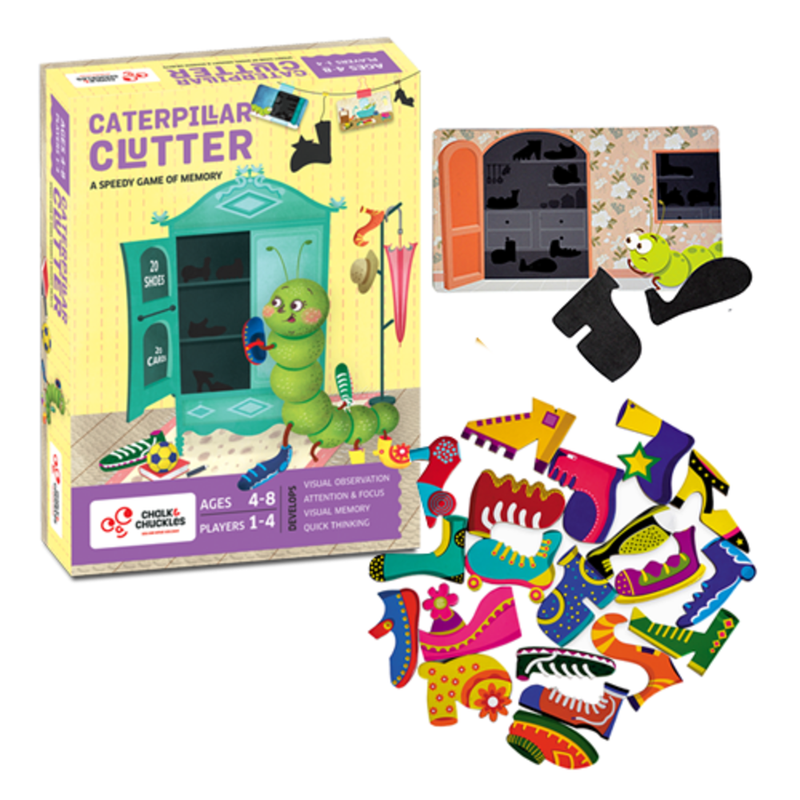 Chalk and Chuckles Caterpillar Clutter-Memory and Matching Game