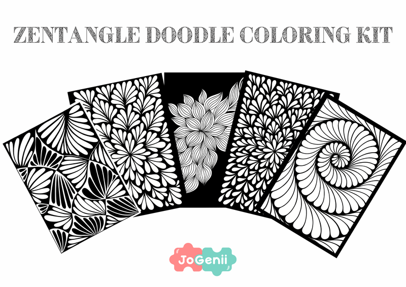 JoGenii Zentangle Doodle Poster Coloring Kit