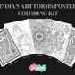 10 Poster Mega Art Coloring Combo | 2 Themes : Zentangle & Indian Art Forms