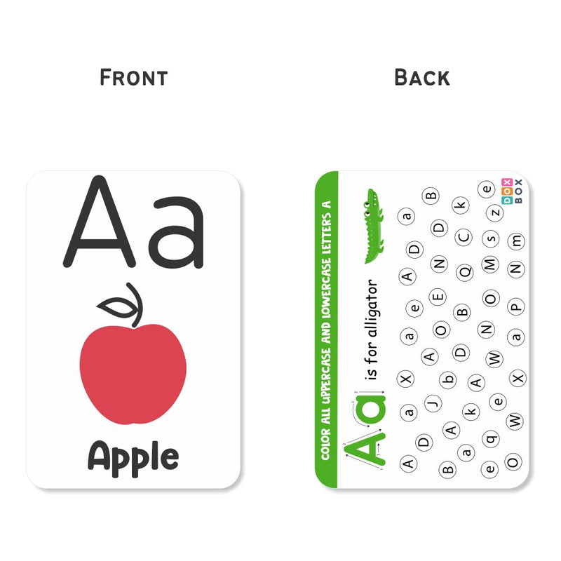 Alphabet Flashcards with activity- Pack of 26