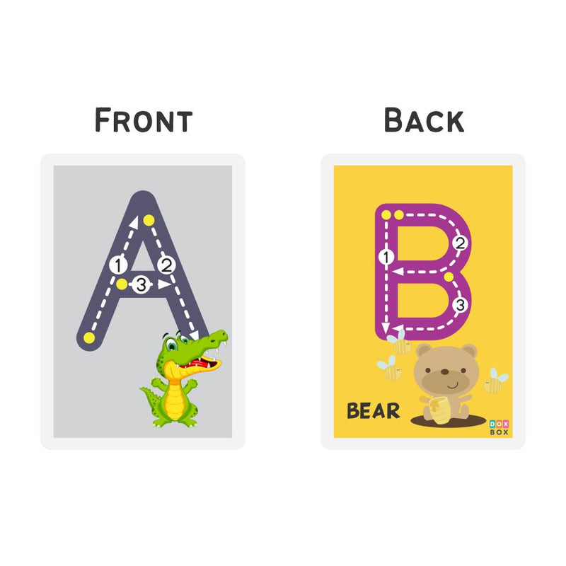 Uppercase ABC rewritable Flashcards / Tracing mats