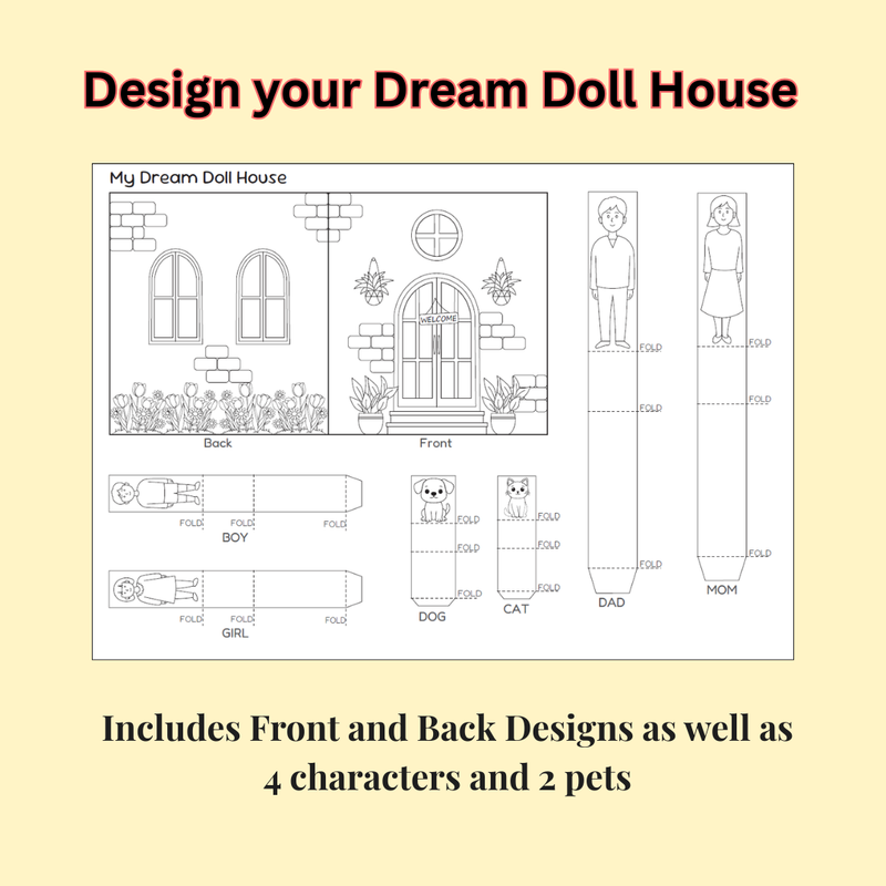 JoGenii DIY 3D Popup Doll House – I Can Be a Home Stylist | 3D Popup Book | Trave-Friendly Busy Book | Pretend Play | Perfect Gift for Girls and Boys (4 - 10 Years)
