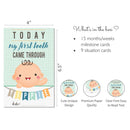 Baby boy milestone cards- Pack of 24