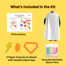 JoGenii DIY Superhero Cape Kit – I Can Be a Superhero | Reusable Pretend Play for Kids | Perfect Birthday Gift for Boys and Girls, Family Fun Time (4 - 99 Years)