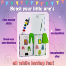 JoGenii I Can Be a Fashion Designer – Stamping Kit - diy kit colouring & painting gift, reusable craft colour set for 3, 3+, 4-5, 5+ year girls, play & learn birthday gift, arts and crafts