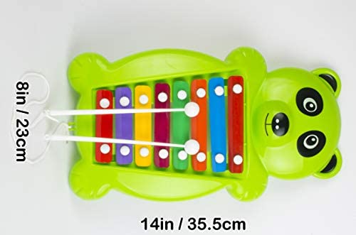 Panda Xylophone 2 in 1 Musical Toy & Pull Along Toy for Kids 2 - 4 Years with 8 Notes Non Toxic no Batteries (Colour May Vary)