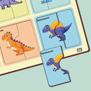 Mini Leaves 2 Piece Puzzle Dinosaurs Jigsaw Puzzle - Set of 6