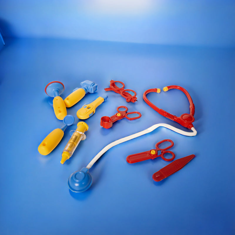 Toys Premium Doctor Set with Pull & Push Trolley for Kids,Doctor Set with LED Light Instruments, Pretend Play Doctor Set for Kids Above 3 Years, 13 Piece Doctor Kit, BIS Approved.
