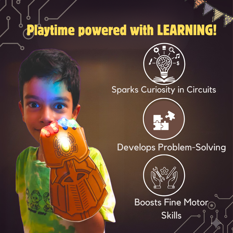 JoGenii's I Can Light It Up - Paper Circuit DIY Kit | Contains 6 DIY projects | Science meets Craft | Includes 2 DIY Superhero Accessories