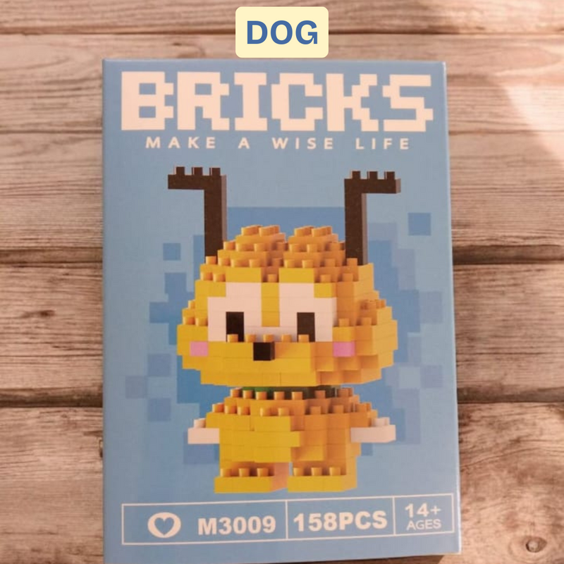 Mini Animal Lego Micro Building Blocks Set 3D Model Animal Educational Construction Toy Building Blocks (Bricks) – 2-Inch Cartoon Animal Toy Set for Kids | Birthday Return Gift & Desk Decor Idea - BUY 3 GET 1 FREE