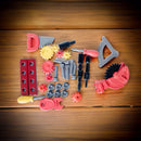 Deluxe Tool Work Bench Convertible Suitcase Portable Role Play Toy Set With Accessories,Multi Uses Birthday Gift For Friends