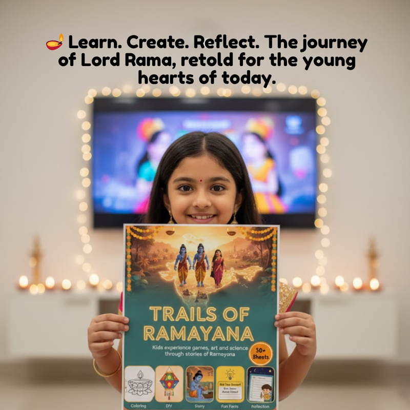 Ramayana Trails: 50+ Pages of Stories, Art, Science and Fun - Download Printable Digital Product (50+ pages)