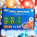 JoGenii Spell with Pups - spelling games for kids 5 years – phonics kit to 3 4 5 6 7 year old's , word game for age 5+, preschool activity toys