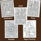 10 Poster Mega Art Coloring Combo | 2 Themes : Zentangle & Indian Art Forms