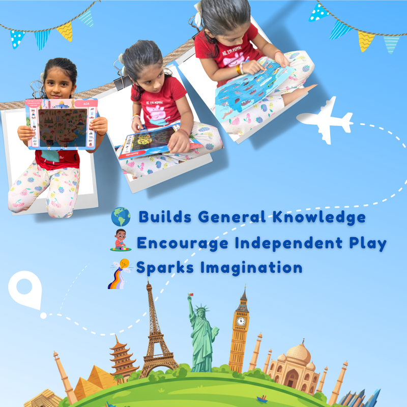 JoGenii I Can Be an Explorer – Seek & Find Activity Kit (Age 4 to 99 Years) ,Fun & Educational Geography Game | No-Mess | STEM Learning | BIS Certified | Screen-Free Play