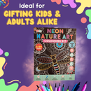 JoGenii Neon Mandala Art Colouring Kit - JoGenii Neon mandala art kit for adults and kids, DIY craft set kits for girls 6-12 12-15 adult women, pre marked paper design, painting material for beginners with colour, gifts, paint hobbies