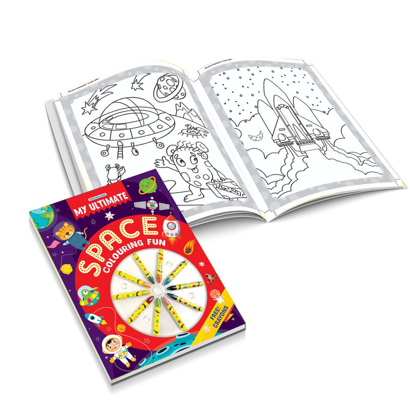 My Ultimate Space Colouring Fun Book with Free Crayons