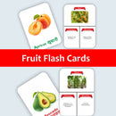 Clapjoy Double Sided Flash Cards for Kids (Z3- Fruits, Vegetable & Bird)