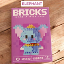 Mini Animal Lego Micro Building Blocks Set 3D Model Animal Educational Construction Toy Building Blocks (Bricks) – 2-Inch Cartoon Animal Toy Set for Kids | Birthday Return Gift & Desk Decor Idea - BUY 3 GET 1 FREE