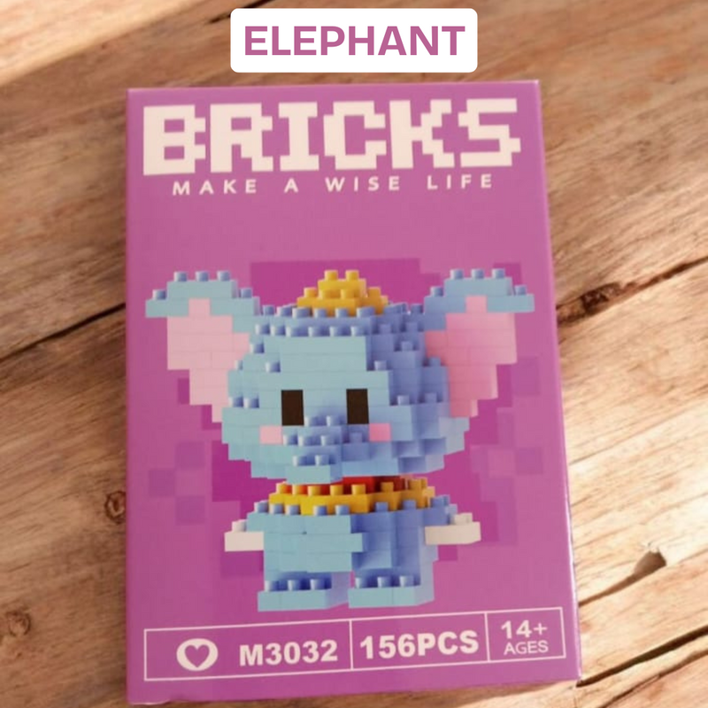 Mini Animal Lego Micro Building Blocks Set 3D Model Animal Educational Construction Toy Building Blocks (Bricks) – 2-Inch Cartoon Animal Toy Set for Kids | Birthday Return Gift & Desk Decor Idea - BUY 3 GET 1 FREE