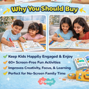 JoGenii Summer Activity Book - 60+ pages of Screen-Free Fun, Learning, Creativity - Digital Download pdf