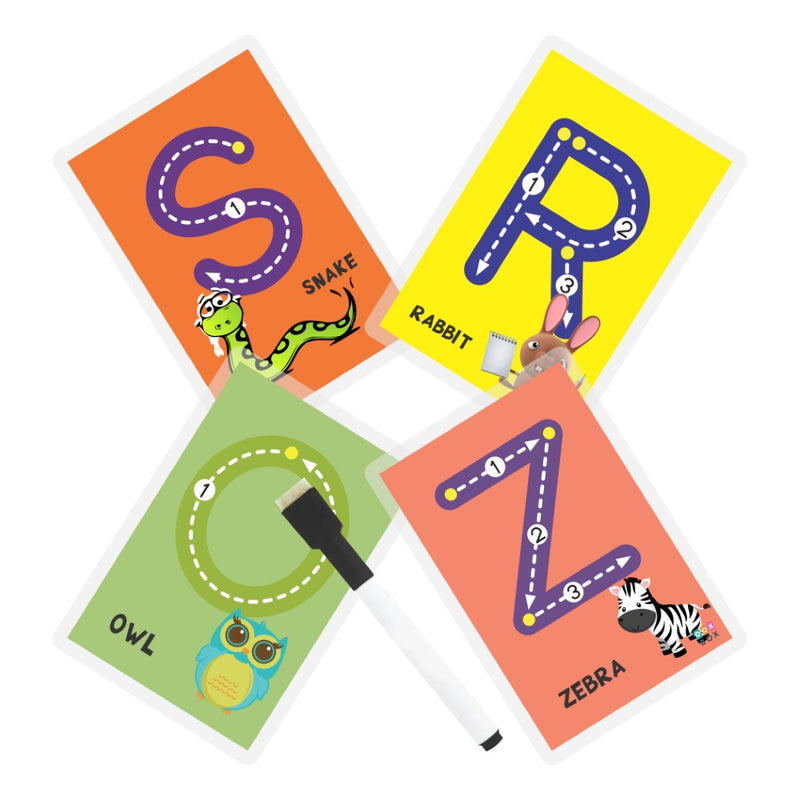 Uppercase ABC rewritable Flashcards / Tracing mats