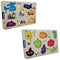 Clapjoy Wooden Learning Educational Board for Kids, Puzzle Toys for 2 Years Old Boys & Girls (Vegetable & Vehicles)