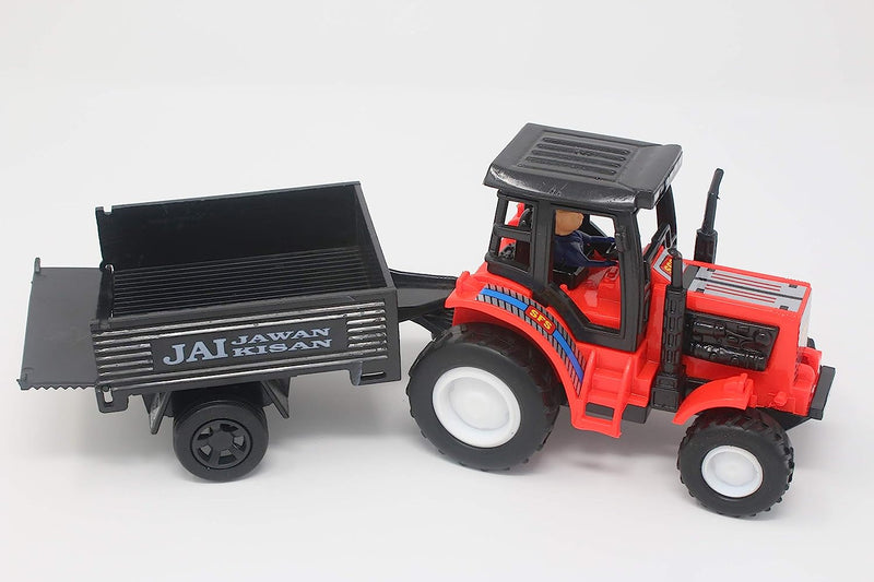 Tractor with Trolley Pull Back Toy for Kids