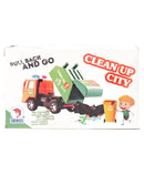 Clean Up City Truck Maintenance Free Pullback Spring Action Race Toy Gift for Boys 5+ Years. Strong ABS Plastic, NO Sharp Edges, BIS Certified.