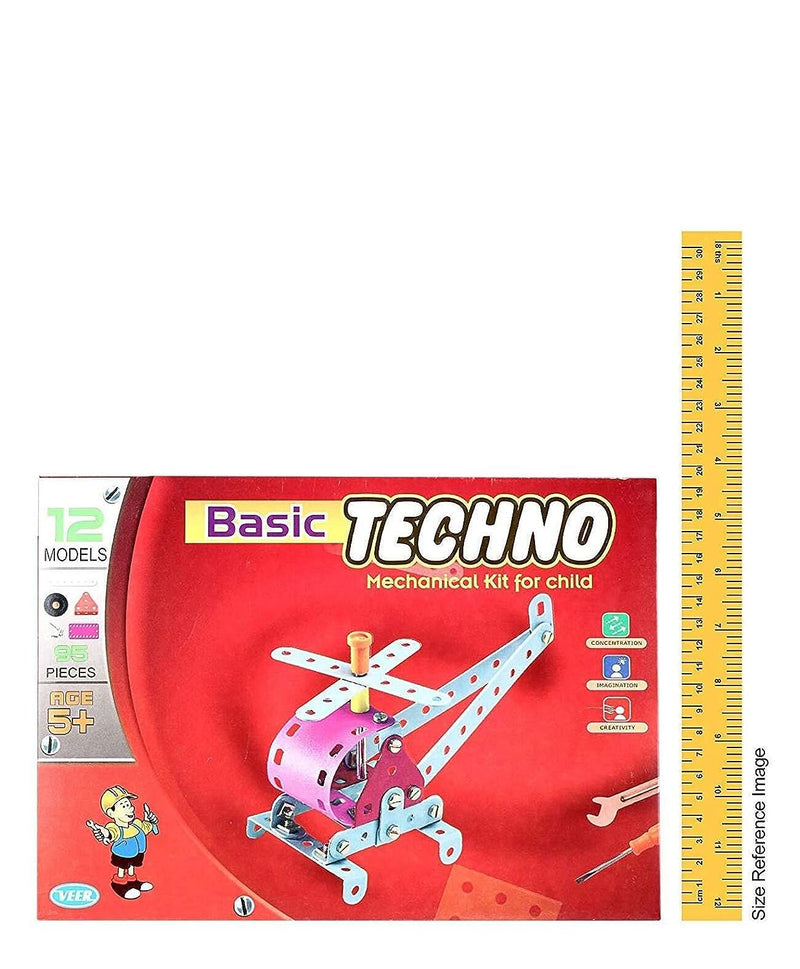 Engineer Basic Techno Mechanical Kit 12 Models-95+ Pieces Educational Toys for Juniors (Age 5 to 12)