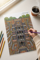 India Monuments Mega Coloring Combo - 10 Poster Mega Art Combo | 2 Themes - Monuments of India & Forts of India | Premium Art Sheets with Coloring Pens | Perfect for Gifting Adults, Kids, Teens