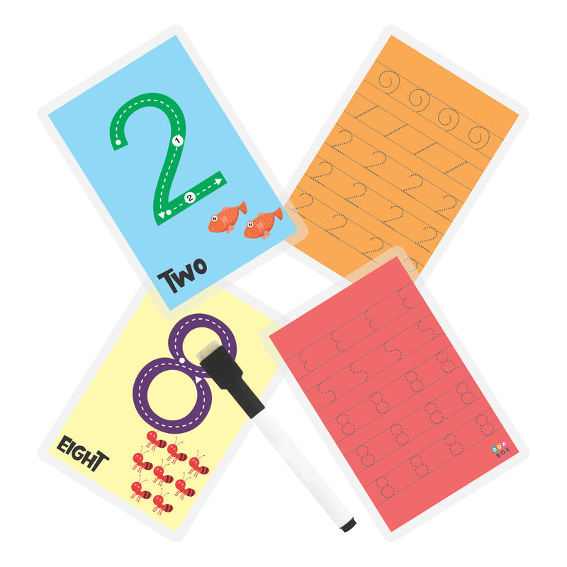 Numbers rewritable Flashcards / Tracing mats