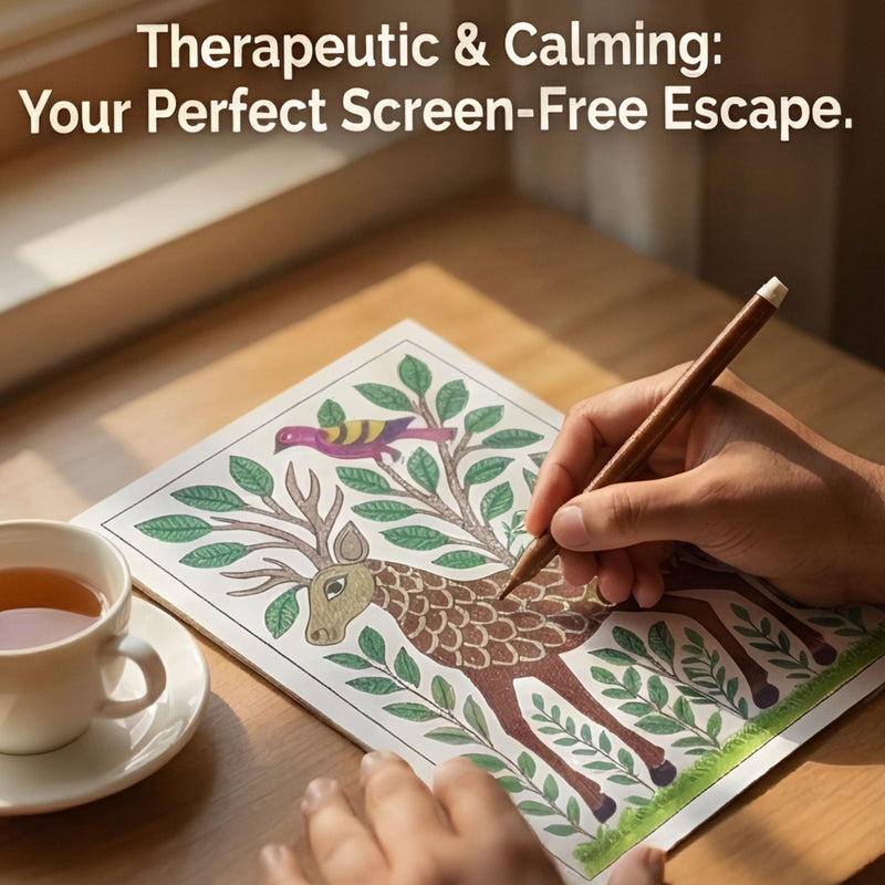 JoGenii Indian Art Forms Poster Coloring Kit