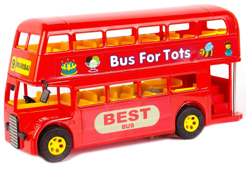 Double Decker City Bus of Mumbai - Vehicle Friction Toy, Age: 3 Years & Above, Color: Red