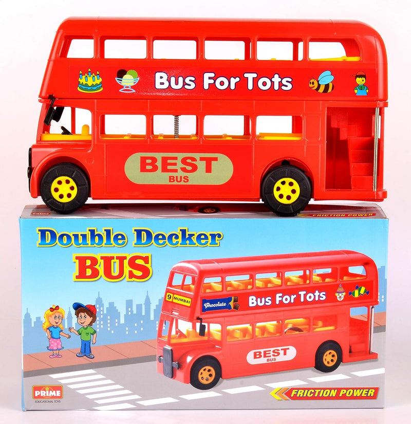 Double Decker City Bus of Mumbai - Vehicle Friction Toy, Age: 3 Years & Above, Color: Red