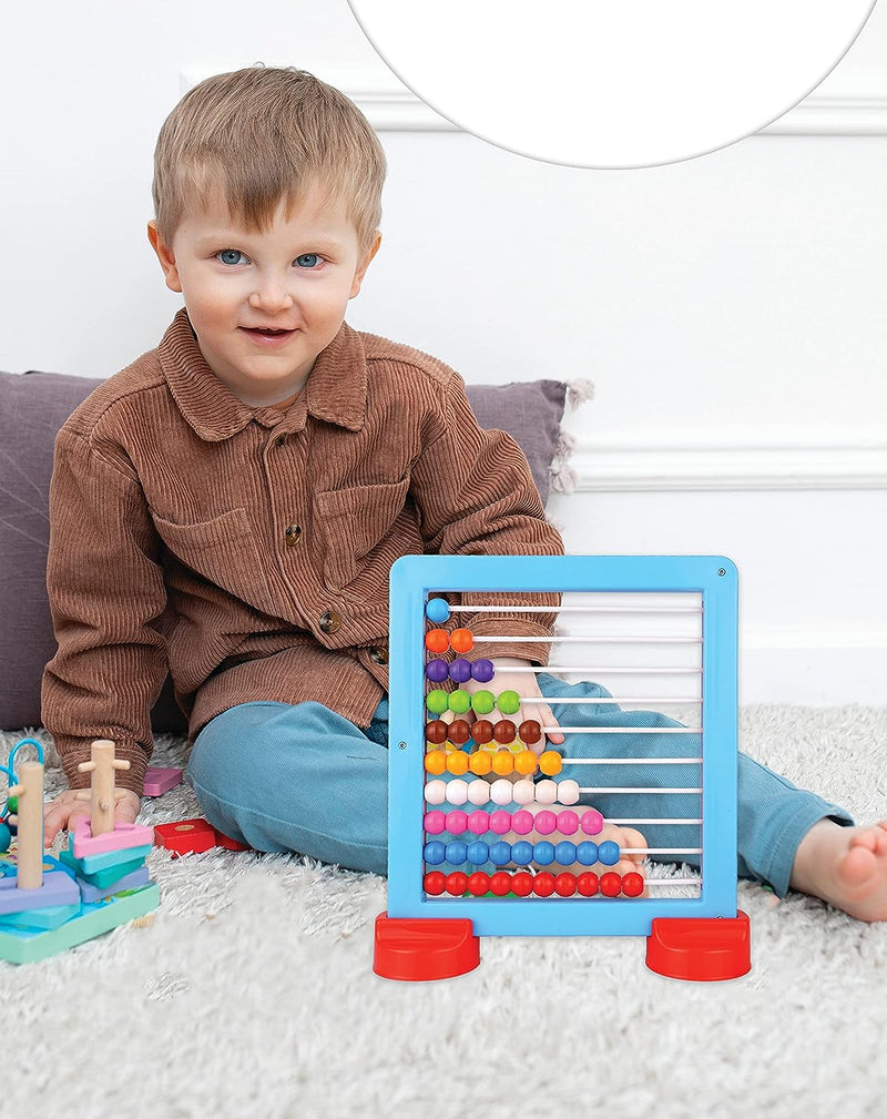 Educational Counting Frame DX for Kids 3 Years and Above, Multicolour (Colour May Vary).