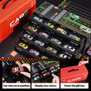 48pc Pull-Back Mini Racing Cars with Container for Kids - Inbuilt Race track