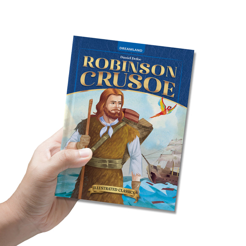 Robinson Crusoe-  Illustrated Abridged Classics for Children with Practice Questions