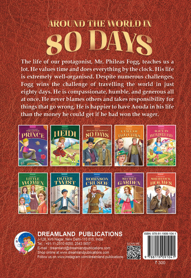 Around the World in 80 Days- Illustrated Abridged Classics for Children with Practice Questions