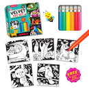 Jungle - Velvet Art Set With 10 Free Sketch Pens