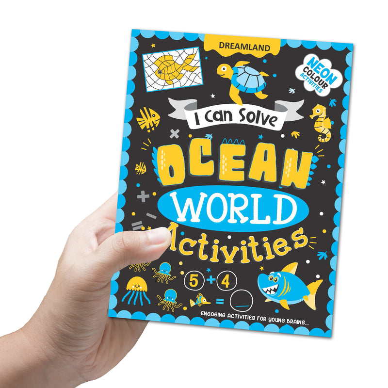 Ocean World Activities -  I Can Solve Activity Book for Kids Age 4- 8 Years | With Colouring Pages, Mazes, Dot-to-Dots