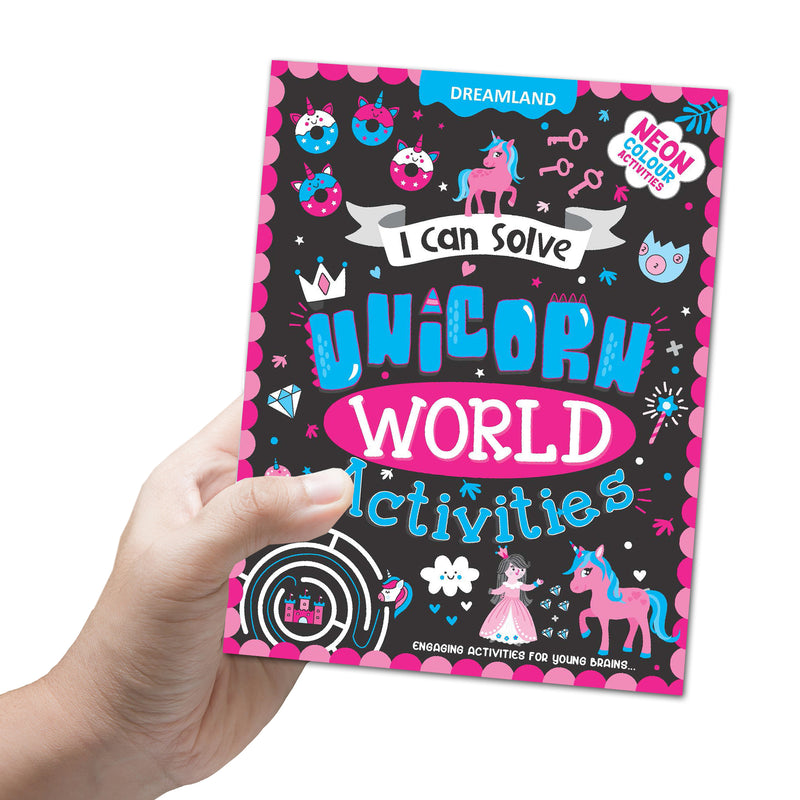 Unicorn World Activities -  I Can Solve Activity Book for Kids Age 4- 8 Years | With Colouring Pages, Mazes, Dot-to-Dots